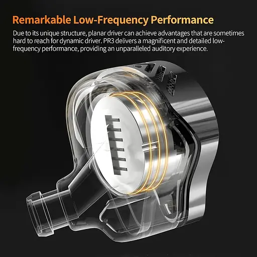Наушники Knowledge Zenith проводные PR3 Planar Diaphragm с микрофоном гарнитура черные - фото 6
