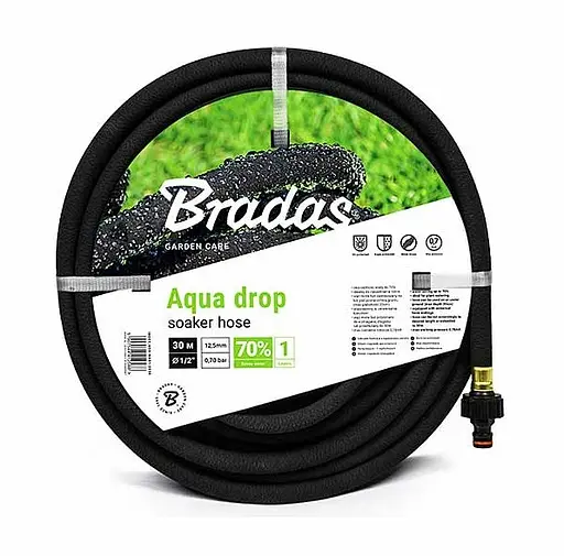 Сочащийся шланг Bradas AQUA-DROP FLAT 1/2" – 30 м WAD1/2030 - фото 1