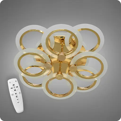 Люстра светодиодная 517 Dlight 3color с пультом 110Вт Золото (01364) - фото 1