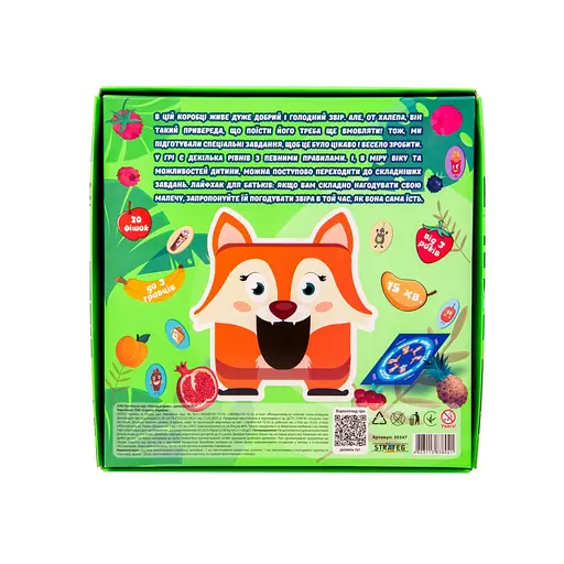Настільна гра "Погодуй мене - лисичка" Strateg 30347 інструкція 20 фішок, рулетка - фото 3
