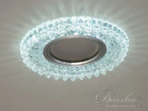 Довершений, кришталевий, точковий світильник із вбудованим світлодіод - фото 3