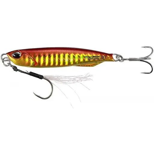 Пількер DUO Drag Metal Cast Slim 82mm 60.0g Червоний/Жовтий (1013-34.37.88)
