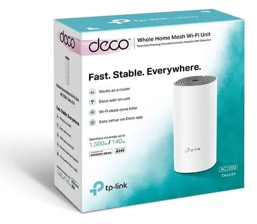 Mesh-система TP-Link mesh Deco E4 AC1200 1Pcs White 802.11ac (Deco E4(1-pack)) - фото 3