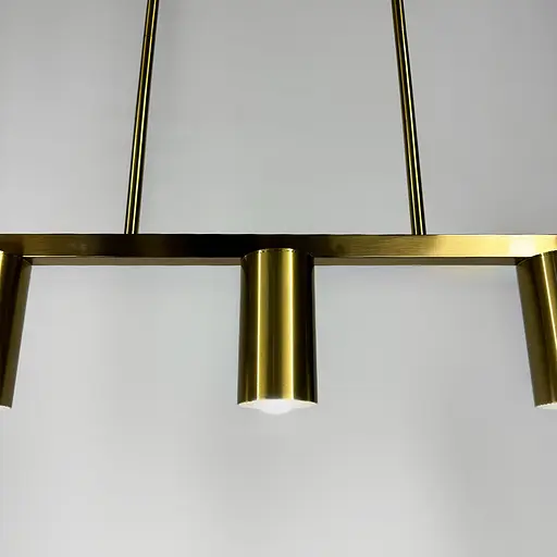 Видовжена латунна люстра Baliko з 5-ма спотами Line.F MJ 119/5 AB - фото 4