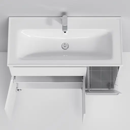 Тумба з умивальником AM.PM X-Joy підлогова 100 см права 1 ящик білий M85-FSR10036-WC10036WG38 Білий - фото 7