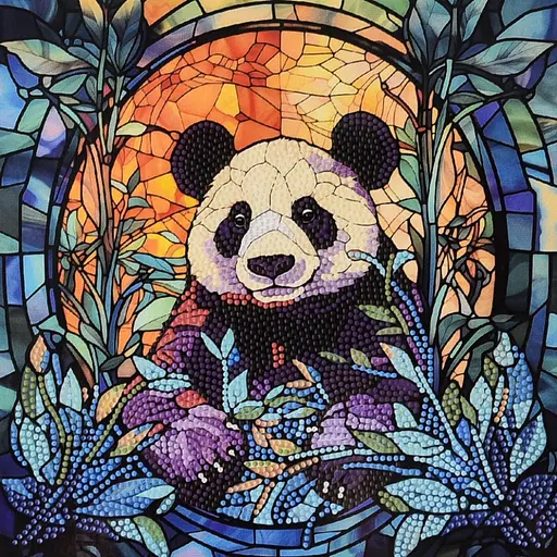 Алмазная мозаика Панда в тишине Strateg DEEX16308 неполная выкладка 30х30 см - фото 1