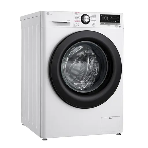 Стиральная машина LG фронтальная 105 кг 1400 A+++ 57 см дисплей пара инвертор белый - фото 2
