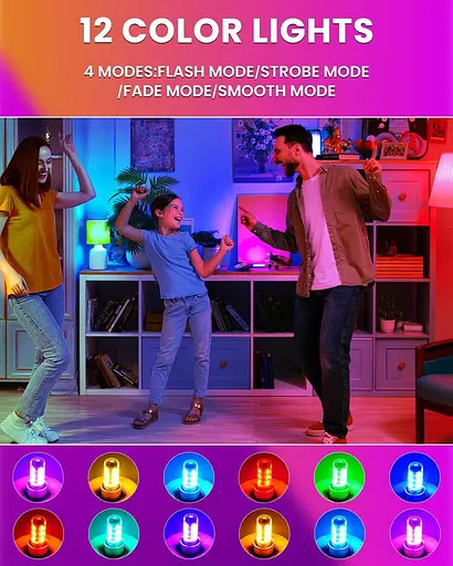 Светодиодные лампы Lamptobe RGBW G9, лампа с регулируемой яркостью G9 мощностью 2 Вт с дистанционным управлением, 12 цветов RGB - фото 3