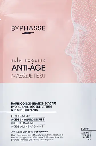 Антивозрастная тканевая маска Byphasse Anti-Aging Skin Booster Sheet Mask, 18 мл - фото 4