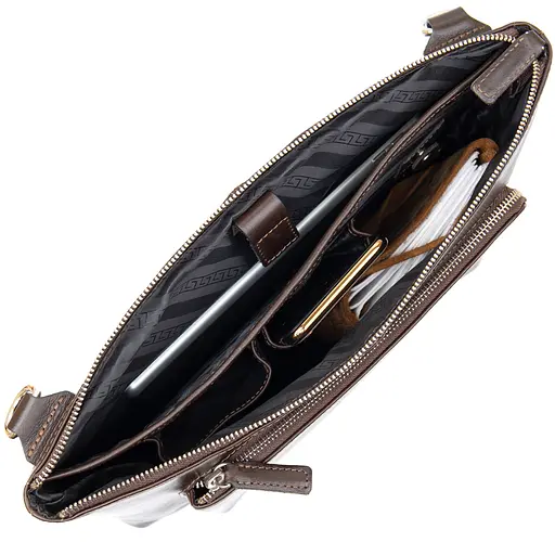 Чоловіча шкіряна сумка для ноутбука GRANDE PELLE 36х25х1,5 см sum0015578 - фото 5
