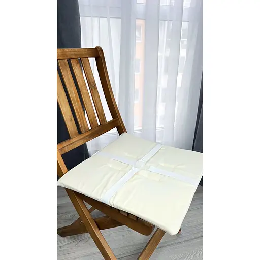 Водоотталкивающая подушка на стул Ваниль однотон (2 шт.) - фото 6