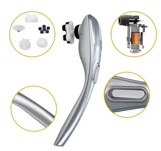 Ручний масажер 701-В для шиї, спини і тіла (5 насадок) - фото 4