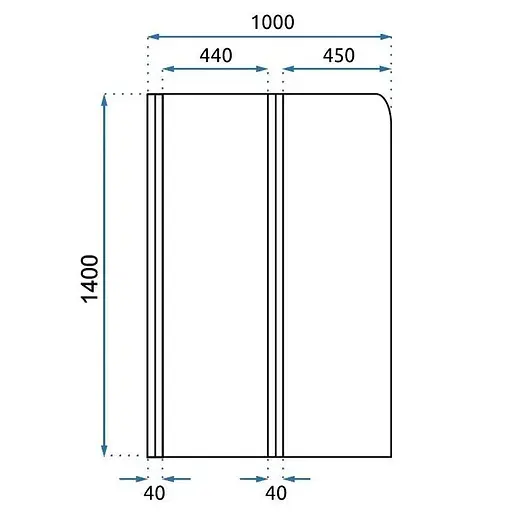 Шторка для ванни Rea Agat-2 100 brushed gold складана REA-K9777, Універсальна, прозорий, золотий - фото 6