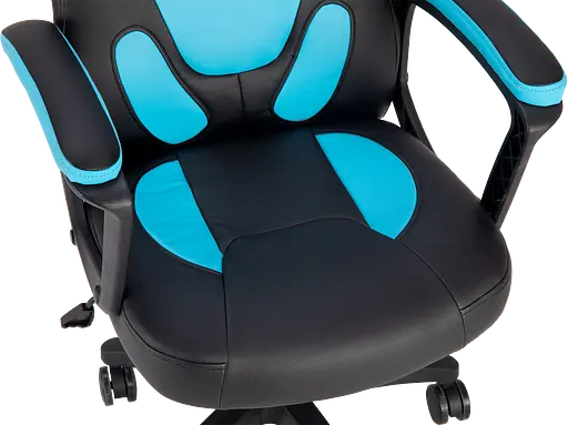 Уценка. Геймерское детское кресло GT Racer черное с синим (X-1414 Black/Light Blue) - фото 5