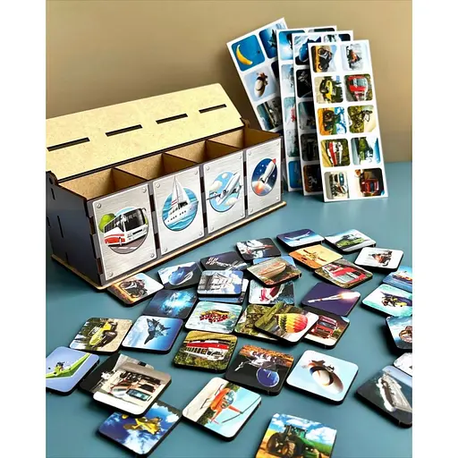 Настільна розвиваюча гра "Види транспорту" Ubumblebees (ПСФ109) PSF109 комодик-сортер - фото 3