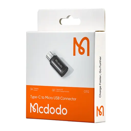 Адаптер Mcdodo Type-C to Micro USB Connector OT-7690 Чорний - фото 2