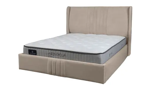 Ліжко 1,8 Лагуна темно-бежеве з підйомним механізмом