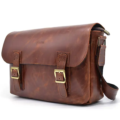 Чоловіча шкіряна сумка через плече TARWA 31х7х23 см sum0025803 - фото 3