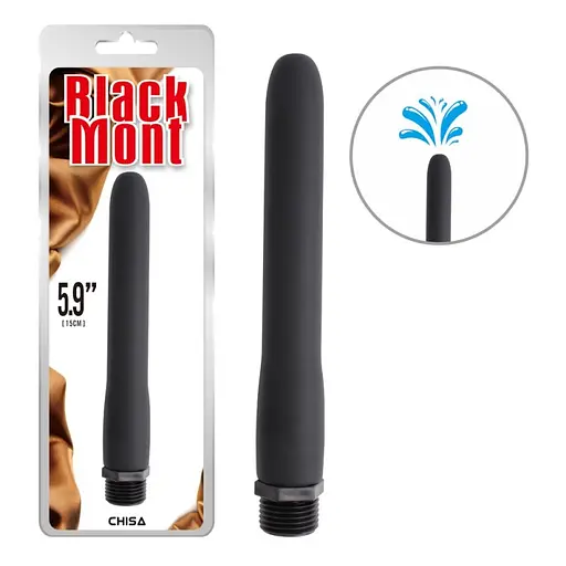 Силиконовый наконечник для анального душа Black Mont 5.9 Bum Douche Buddy 15 см (черный) - фото 3