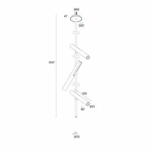Вбудований світильник Skarlat RSL74248-3 3x7W WH+BK 3000K - фото 2