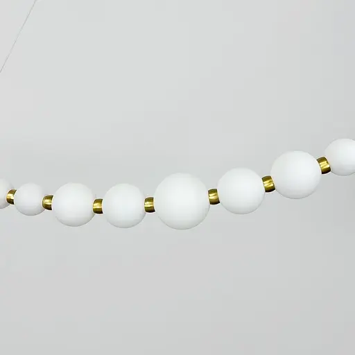 Светодиодная дуговая люстра на 13 белых шаров длиной 110 см Line F | Ст. SG43-1100 AB - фото 5