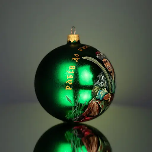 Ялинкова прикраса Різдвяні історії Отаман Іван Сірко куля скло (4820001106763) - фото 3