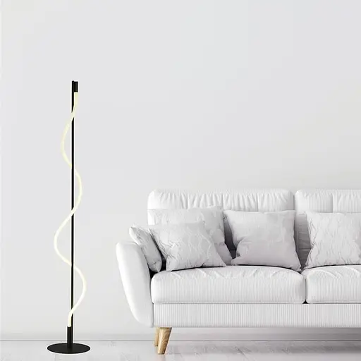 Лампа з обплетеним неоном у чорному корпусі 150 см | Line F | Арт. FL003-1500A BK - фото 5