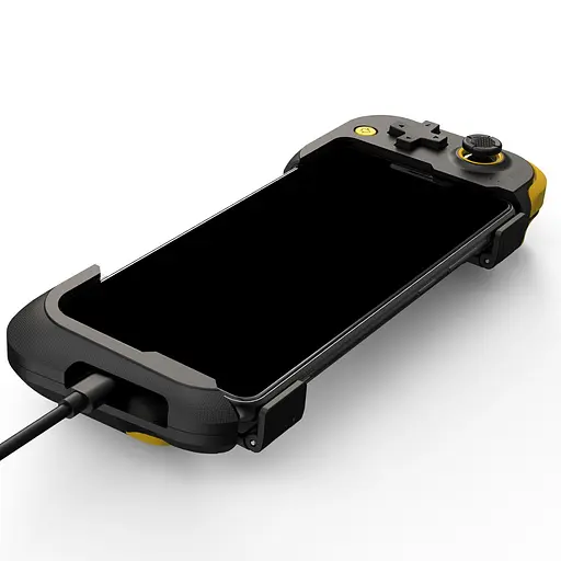 Геймпад iPega PG-9211B с поддержкой Android/iOS черно-желтый в комплекте с чехлом на карабине - фото 6