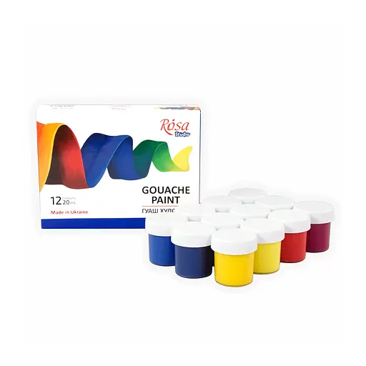Гуашеві фарби Rosa Studio Classic 12 кольорів по 20 мл (4823098527039) - фото 7