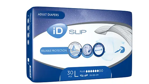 Підгузки для дорослих iD SLIP Plus Large 60 шт. (2 уп. х 30 шт.) - фото 3