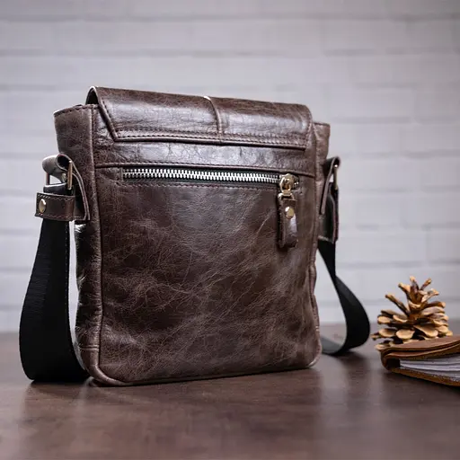 Шкіряна чоловіча сумка SHVIGEL 18х18х6 см sum0023515 - фото 8