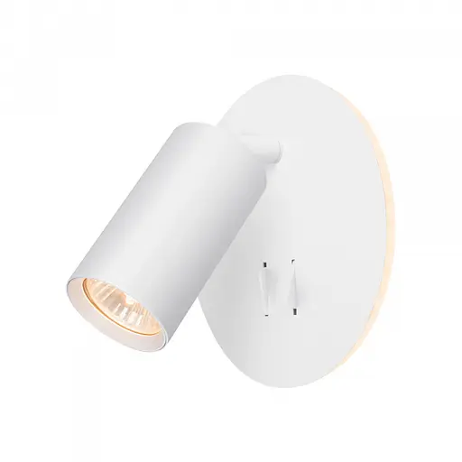 Світильник Videx під лампу GU10 настінний з підсвіткою та кнопкою білий (VL-SPF24E-W) - фото 2