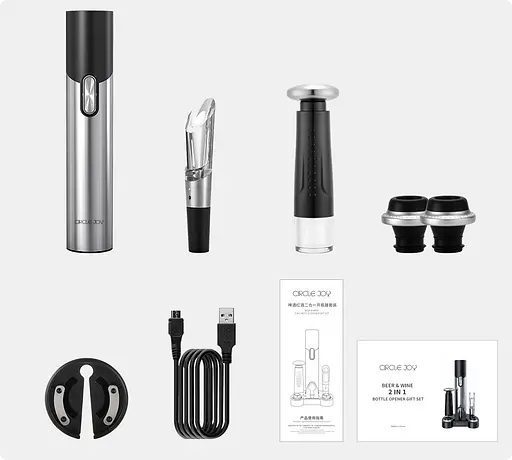 Винний набір Circle Joy Beer and Wine 5in1 Bottle Opener Gift Set (CJ-TZ09) [63383] - фото 7