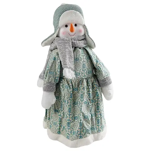 Новогодняя декоративная игрушка C 67889-1 с телескопическими ножками, снеговик - фото 2