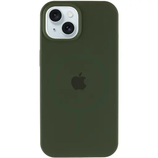 Чохол Epik Silicone Case Full Protective AA with MagSafe для Apple iPhone 15, 6.1 Зелений/Cyprus Green - фото 2