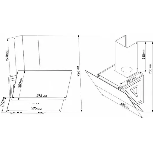 Витяжка ELEYUS LUNA 1200 LED 60 WH - фото 14