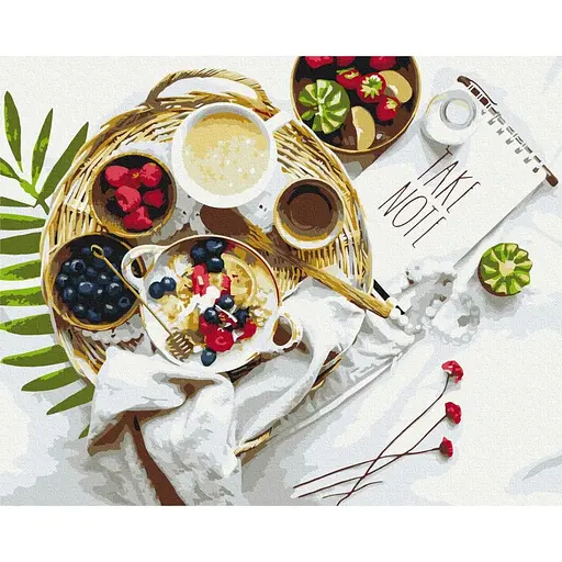 Картина по номерам на підрамнику Brushme Смаколики до сніданку - фото 1