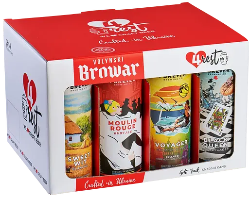 Уценка. Набор пива Forever 4Rest 4.5-8% 6 л (12 шт. x 0.5 л)