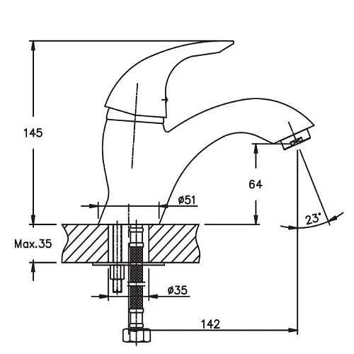 Змішувач для умивальника Haiba VIOLET 001 (HB0392) - фото 2