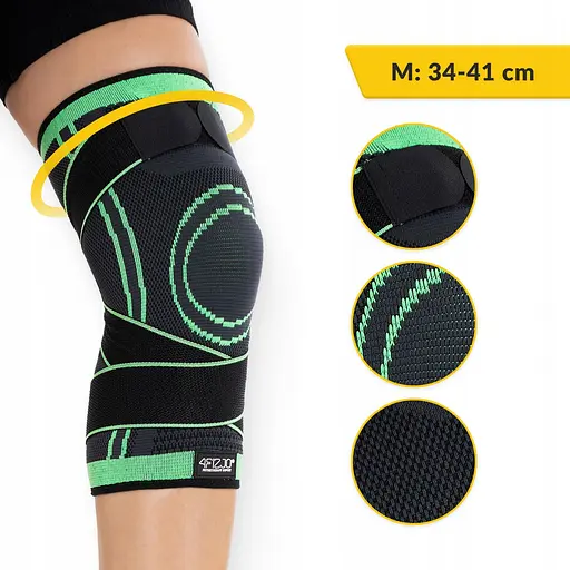 Фіксатор (бандаж) для коліна 4FIZJO 1 шт 4FJ0443 Size M (P-5907739317780) - фото 2