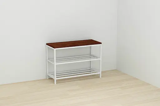 Банкетка универсальная Ferrum-decor Слайм 45x63x26 белый ДСП Венге 16мм (FRD-105510) - фото 3