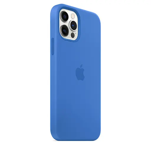 Чохол Silicone Case Full Protective (AA) для Apple iPhone 12 Pro / 12 (6.1) Синій / Capri Blue - фото 2