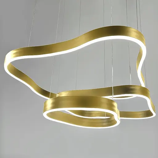 Необычная и эффектная люстра на 3 яруса 62+51+41 см в золотом корпусе Ст. PCL004-800*600*400 PGD Line F - фото 2