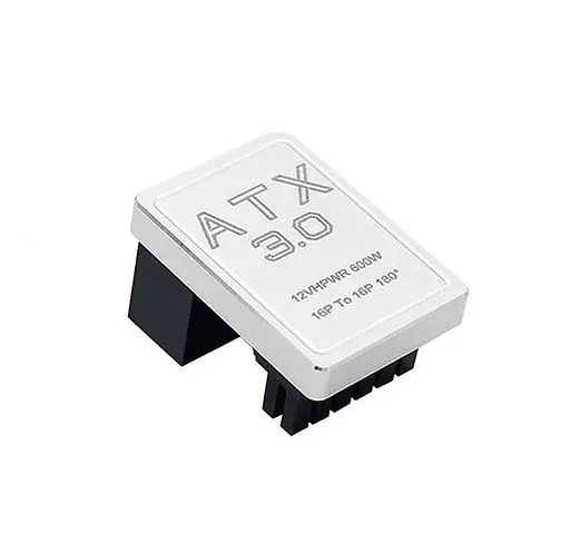 Перехідник живлення Phobya 12VHPWR Adapter 180 Grad 16Pin to 16Pin - White Right - фото 1