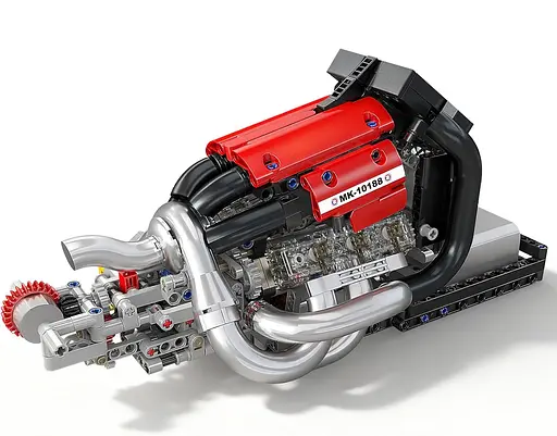 Конструктор двигун Mould King STR13 FORMULA ONE V6  Engine   моторизований дитячий мотор 980 деталей - фото 1