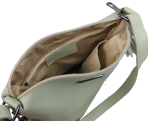 Женская кожаная сумка на плечо Borsacomoda салатовая sum0028729 - фото 8