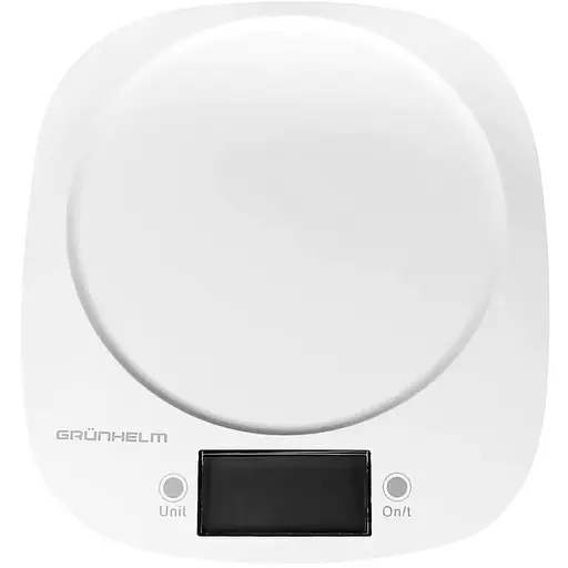 Ваги кухонні Grunhelm KES-1PW з чашою максимальна вага 5 кг білі (136007) - фото 4