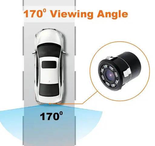 Автомобільна камера заднього виду врізна тип Вічко з інфрачервоним підсвічуванням IP67 18.5 мм Чорний - фото 4