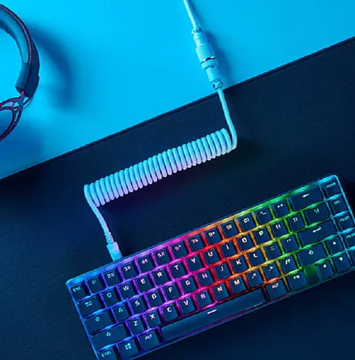 HyperX Кабель USB-A - USB-C спиральный, 1.37м Grey/Black - фото 5