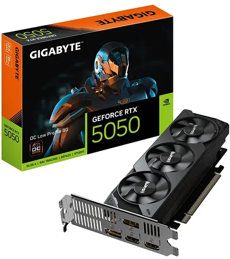 Видеокарта Gigabyte RTX 5050 8G OC Low Profile (GV-N5050OC-8GL) (GDDR6, 128 bit, PCI-E v5.0 x16) - фото 8